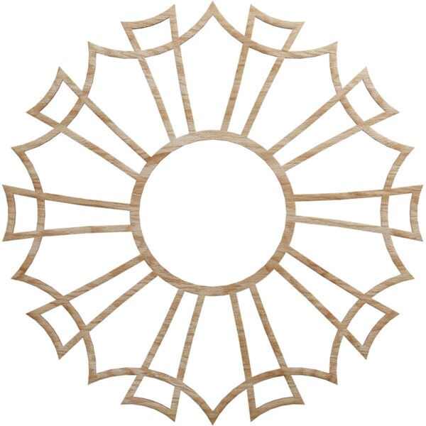 Ekena Millwork Augustus Wood Fretwork Pierced Ceiling Medallion, Red Oak, 24"OD x 8 1/2"ID x 3/8"T CMWP24X24X0375AURO - main
